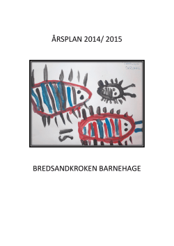 årsplan 2014/ 2015 bredsandkroken barnehage