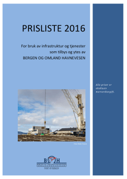 prisliste 2016 - Bergen kommune