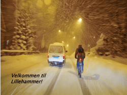Lillehammer 2015 Kompetanse - FoU Vinterdrift
