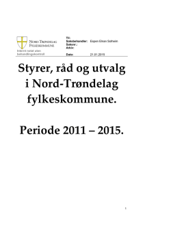 Styrer, råd og utvalg i Nord-Trøndelag fylkeskommune.
