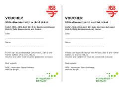 VOUCHER VOUCHER - Innovasjon Norge