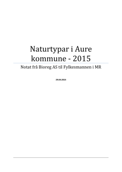 Naturtypar i Aure kommune - 2015