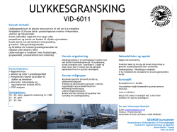 Ulykkesgransking - Universitetet i Tromsø