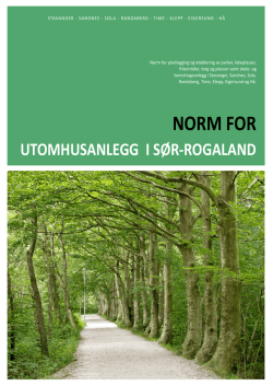Norm for utomhusanlegg i Sør-Rogaland