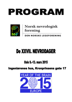 Program for Nevrodagene 2015