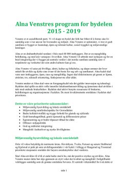 Alna Venstre Program 2015-2019 PDF