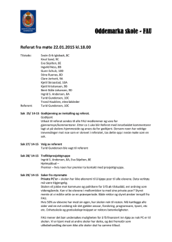 Referat FAU-møte 22.01.15