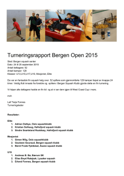 Turneringsrapport Bergen Open 2015