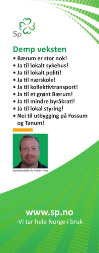 plakat - Senterpartiet