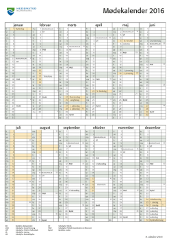 Mødeplan 2016