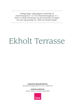Salgsoppgave - Ekholt Terrasse
