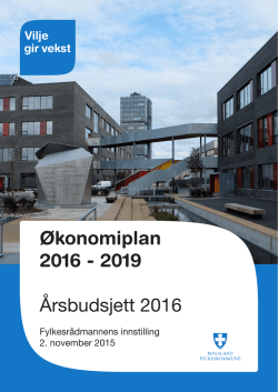 Økomomiplan 2016-2019 og årsbudsjett 2016