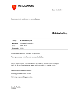 2015.03.12 M&oslash;teinnkalling kommunestyret