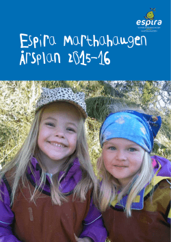 Espira Marthahaugen Årsplan 2015-16