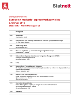 Europeisk markeds- og regelverksutvikling