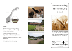 Sommersamling på Fossnes 2015 - Norsk Luthersk Lekmannsmisjon
