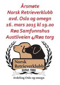 Innkalling - Norsk Retrieverklubb