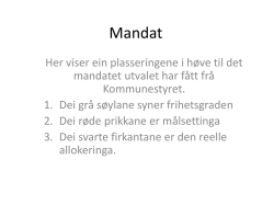 Mandat - Kvinnherad kommune