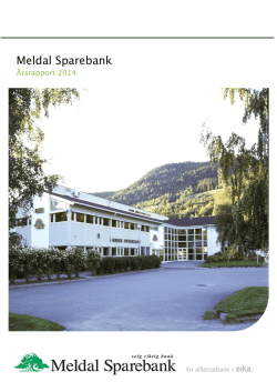 Årsrapport 2014 - Meldal Sparebank