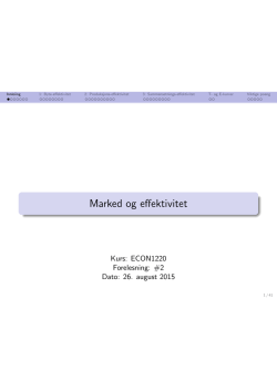Marked og effektivitet