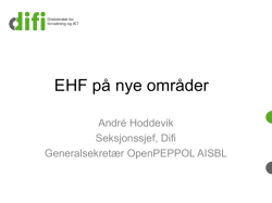EHF på nye områder