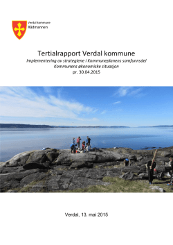 Tertialrapport Verdal kommune