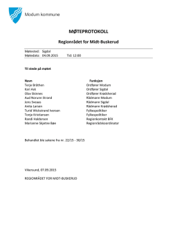 Møteprotokoll regionråd 4.9.2015