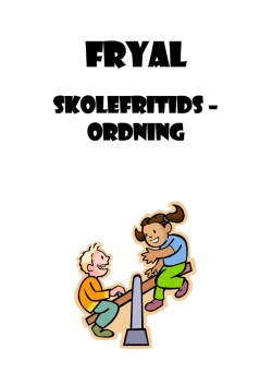 Informasjonshefte, Fryal SFO