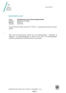 Fakultetsstyrem&oslash;te 25. februar 2015