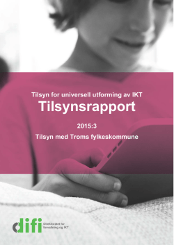 2015:03 Tilsynsrapport Troms fylkeskommune