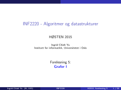 INF2220 - Algoritmer og datastrukturer