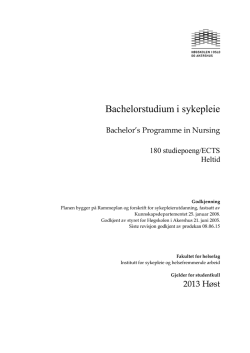 Navn på studiet - Høgskolen i Oslo