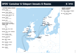 DFDS` Container & Sideport Vessels & Routes