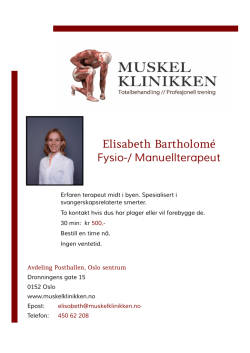 Elisabeth Bartholomé Fysio-/ Manuellterapeut