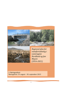 Regional plan for vannforvaltning i vannregion