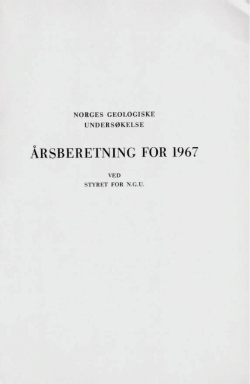 ÅRSBERETNING FOR 1967 - Norges geologiske undersøkelse