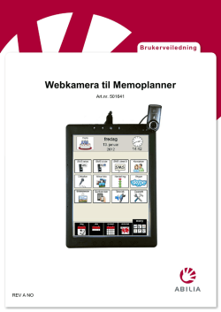 Webkamera til Memoplanner - Manual