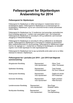Fellesorganet for Skjettenbyen Årsberetning for 2014