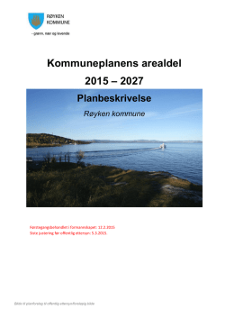 Planbeskrivelse - Røyken Kommune