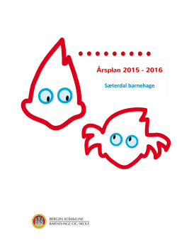 Årsplan 2015 - 2016 - Bergen