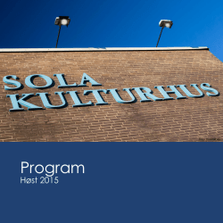 Program - Sola kulturhus