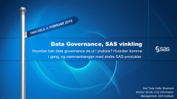 Data Governance, SAS vinkling