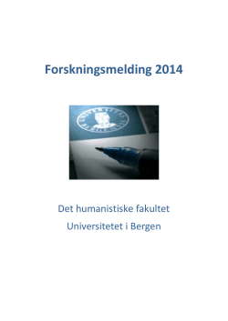 Forskningsmelding 2014 - Universitetet i Bergen