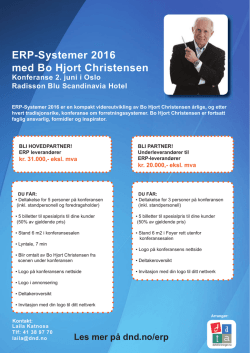 ERP-Systemer 2016 med Bo Hjort Christensen