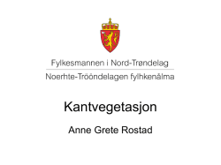 Kantvegetasjon v/Anne Grete Rostad FMLA