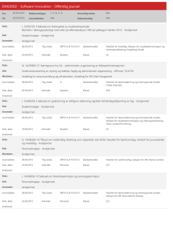 DMS2002 - Software Innovation - Offentlig journal