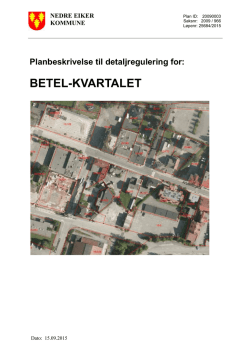BETEL-KVARTALET - Nedre Eiker kommune