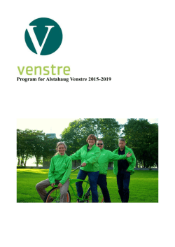 Program for Alstahaug Venstre 2015-2019