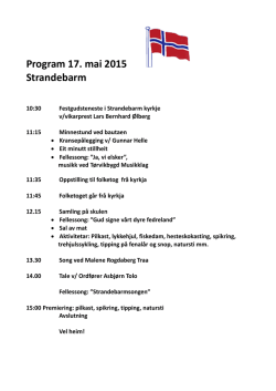 Program 17. mai 2015 Strandebarm