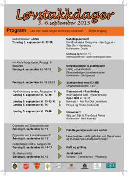 Program for Løvstakkdager 2015